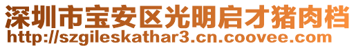 深圳市寶安區(qū)光明啟才豬肉檔