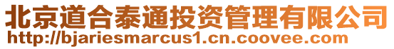 北京道合泰通投資管理有限公司