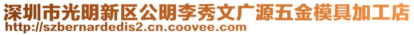 深圳市光明新區公明李秀文廣源五金模具加工店