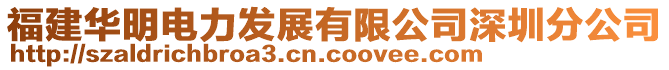 福建華明電力發(fā)展有限公司深圳分公司