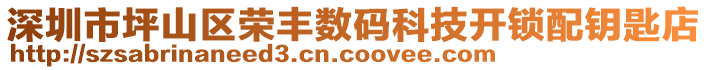 深圳市坪山區榮豐數碼科技開鎖配鑰匙店