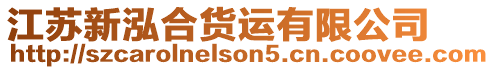 江蘇新泓合貨運(yùn)有限公司