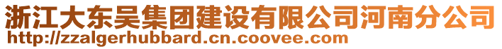 浙江大东吴集团建设有限公司河南分公司