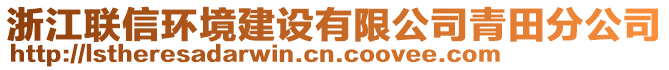 浙江聯(lián)信環(huán)境建設(shè)有限公司青田分公司