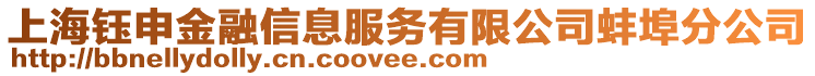 上海鈺申金融信息服務(wù)有限公司蚌埠分公司