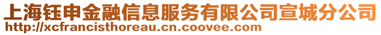 上海鈺申金融信息服務(wù)有限公司宣城分公司