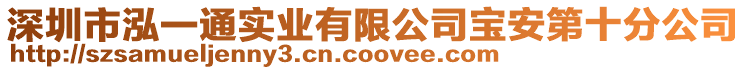 深圳市泓一通實業有限公司寶安第十分公司