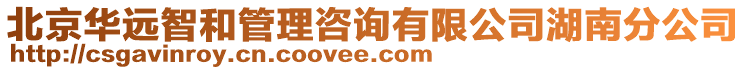 北京華遠智和管理咨詢有限公司湖南分公司