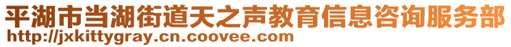 平湖市當(dāng)湖街道天之聲教育信息咨詢服務(wù)部