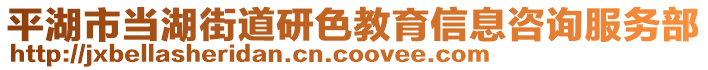 平湖市當(dāng)湖街道研色教育信息咨詢(xún)服務(wù)部