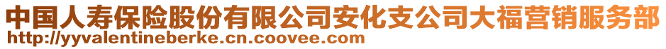 中國人壽保險股份有限公司安化支公司大福營銷服務(wù)部