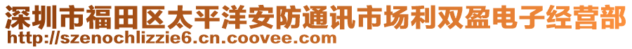 深圳市福田區(qū)太平洋安防通訊市場利雙盈電子經(jīng)營部