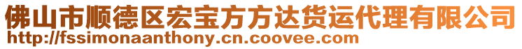 佛山市順德區(qū)宏寶方方達貨運代理有限公司