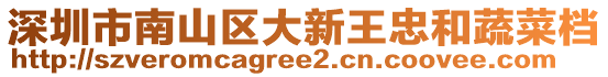 深圳市南山區(qū)大新王忠和蔬菜檔