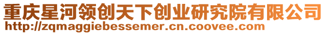 重慶星河領(lǐng)創(chuàng)天下創(chuàng)業(yè)研究院有限公司