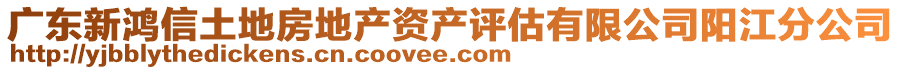 廣東新鴻信土地房地產資產評估有限公司陽江分公司