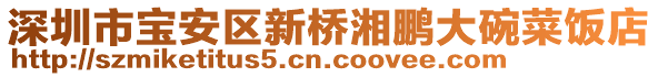 深圳市寶安區(qū)新橋湘鵬大碗菜飯店