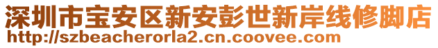 深圳市寶安區新安彭世新岸線修腳店