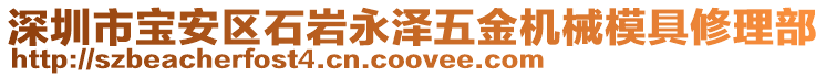 深圳市寶安區(qū)石巖永澤五金機械模具修理部