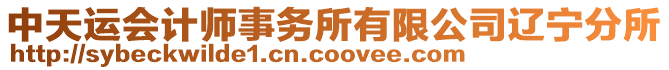 中天運會計師事務(wù)所有限公司遼寧分所