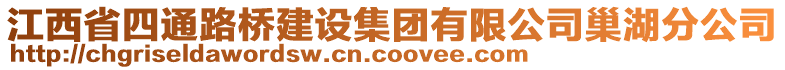 江西省四通路橋建設(shè)集團有限公司巢湖分公司