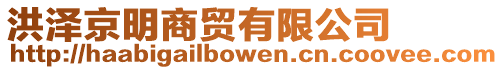 洪澤京明商貿有限公司