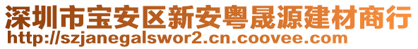 深圳市寶安區(qū)新安粵晟源建材商行