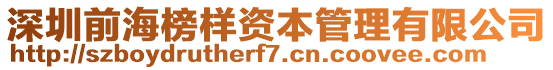 深圳前海榜樣資本管理有限公司