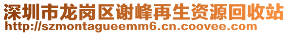 深圳市龍崗區謝峰再生資源回收站