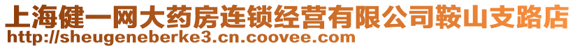上海健一網(wǎng)大藥房連鎖經(jīng)營(yíng)有限公司鞍山支路店