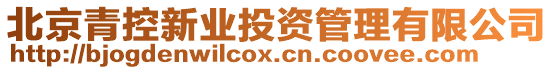 北京青控新業投資管理有限公司