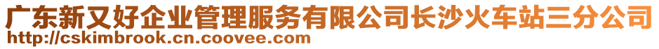 廣東新又好企業(yè)管理服務(wù)有限公司長沙火車站三分公司