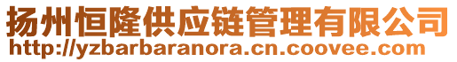 揚(yáng)州恒隆供應(yīng)鏈管理有限公司