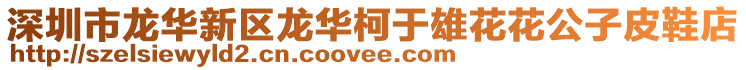 深圳市龍華新區龍華柯于雄花花公子皮鞋店