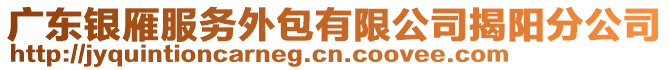 廣東銀雁服務外包有限公司揭陽分公司