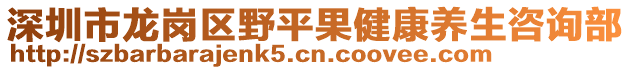 深圳市龍崗區(qū)野平果健康養(yǎng)生咨詢(xún)部