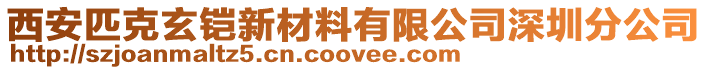 西安匹克玄鎧新材料有限公司深圳分公司