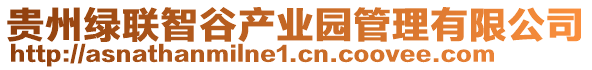 貴州綠聯(lián)智谷產(chǎn)業(yè)園管理有限公司