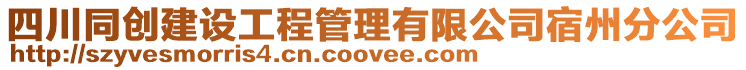 四川同創建設工程管理有限公司宿州分公司