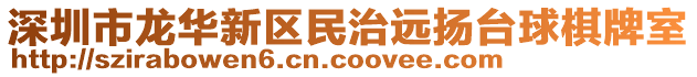 深圳市龍華新區民治遠揚臺球棋牌室