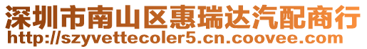 深圳市南山區惠瑞達汽配商行