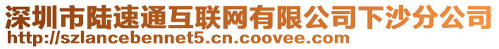 深圳市陸速通互聯(lián)網(wǎng)有限公司下沙分公司