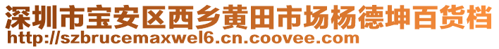 深圳市寶安區(qū)西鄉(xiāng)黃田市場(chǎng)楊德坤百貨檔