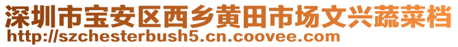 深圳市寶安區西鄉黃田市場文興蔬菜檔