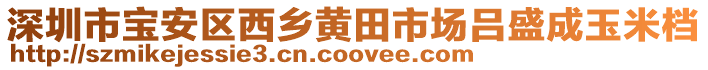 深圳市寶安區西鄉黃田市場呂盛成玉米檔