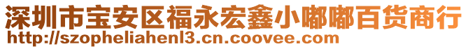 深圳市寶安區(qū)福永宏鑫小嘟嘟百貨商行