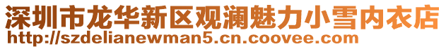 深圳市龍華新區(qū)觀瀾魅力小雪內(nèi)衣店