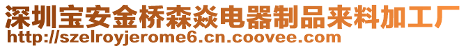 深圳寶安金橋森焱電器制品來(lái)料加工廠