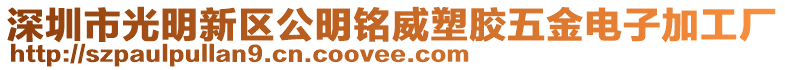 深圳市光明新區(qū)公明銘威塑膠五金電子加工廠