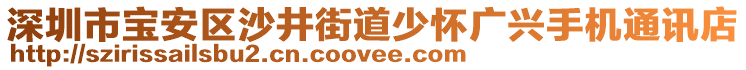 深圳市寶安區(qū)沙井街道少懷廣興手機(jī)通訊店